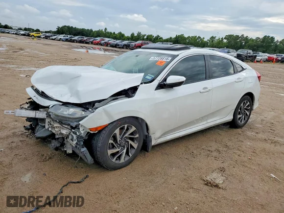 ✅ 2018 Honda Civic EX • VIN: 19XFC2F73JE006417 • Lot: 57728816. Wystawiony na Copart z przebiegiem Nie podano. Bezpłatny archiwum sprzedaży aukcyjnych z USA i szczegółowy raport historii pojazdu na DreamBid. Zdjęcie 1.