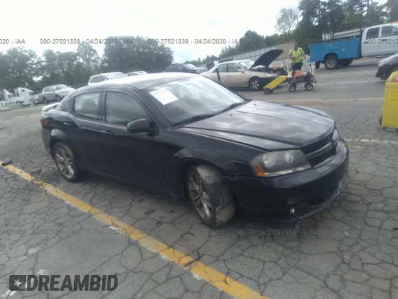 ✅ 2013 Dodge Avenger SXT • VIN: 1C3CDZCB2DN615987 • Lot: 27521338. Listed on IAAI with 95,990 mi. Free auction sales archive from the USA and detailed vehicle history report at DreamBid. Image 1.
