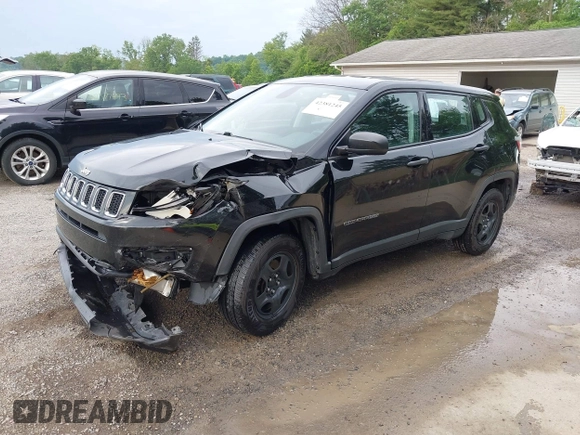 ✅ 2017 Jeep Compass Sport • VIN: 3C4NJCAB9HT672495 • Lot: 42381245. Listed on IAAI with 122,753 mi. Free auction sales archive from the USA and detailed vehicle history report at DreamBid. Image 2.