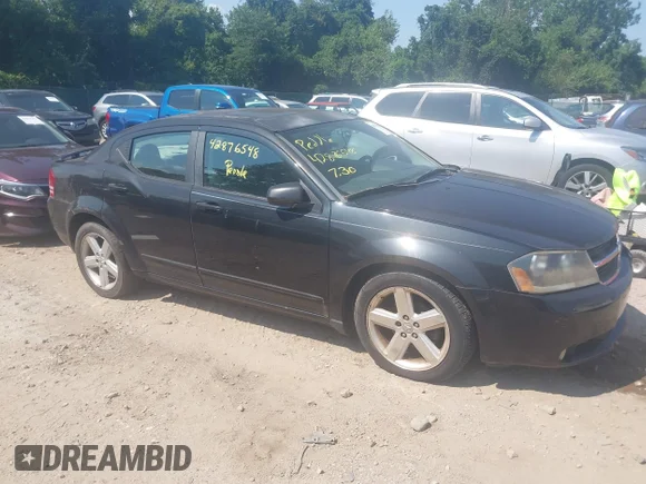 ✅ 2008 Dodge Avenger R/T • VIN: 1B3LC76M08N559667 • Lot: 42876548. Listed on IAAI with 191,422 mi. Free auction sales archive from the USA and detailed vehicle history report at DreamBid. Image 1.