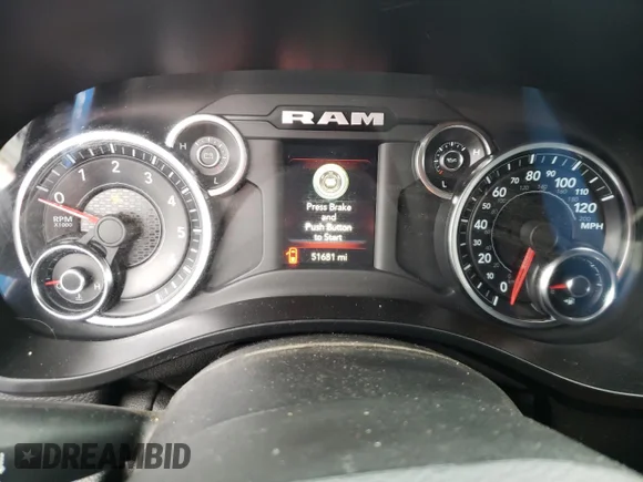 ✅ 2019 Ram 1500 Big Horn • VIN: 1C6SRFFT6KN619654 • Лот: 68819112. Опубліковано раніше на Copart з пробігом 51 681 миль. Безкоштовний доступ до архіву аукціонних продажів зі США та докладний звіт про історію автомобіля на DreamBid. Зображення 9.