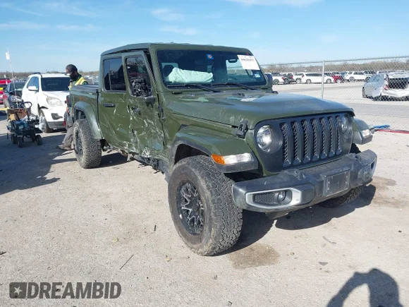✅ 2022 Jeep Gladiator Overland • VIN: 1C6HJTFG4NL134979 • Лот: 44628455. Опубликован ранее на IAAI с пробегом 59 484 миль. Бесплатный доступ к архиву аукционных продаж из США и подробный отчёт об истории автомобиля на DreamBid. Изображение 1.