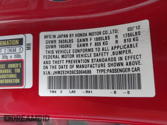 ✅ 2012 Honda Insight • VIN: JHMZE2H39CS004686 • Лот: 44762944. Опубліковано раніше на IAAI з пробігом 215 795 миль. Безкоштовний доступ до архіву аукціонних продажів зі США та докладний звіт про історію автомобіля на DreamBid. Зображення 9.