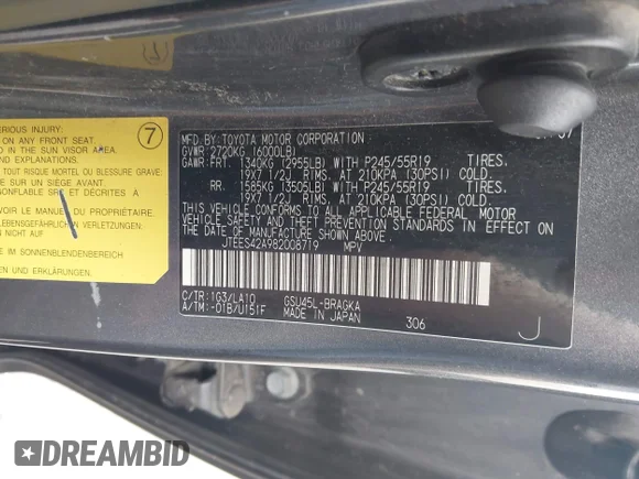 ✅ 2008 Toyota Highlander Limited • VIN: JTEES42A982008719 • Lot: 45439225. Wystawiony na IAAI z przebiegiem 243 686 mil. Bezpłatny archiwum sprzedaży aukcyjnych z USA i szczegółowy raport historii pojazdu na DreamBid. Zdjęcie 9.