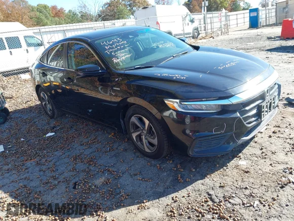 ✅ 2019 Honda Insight EX • VIN: 19XZE4F59KE029803 • Lot: 43690528. Listed on IAAI with 107,494 mi. Free auction sales archive from the USA and detailed vehicle history report at DreamBid. Image 1.
