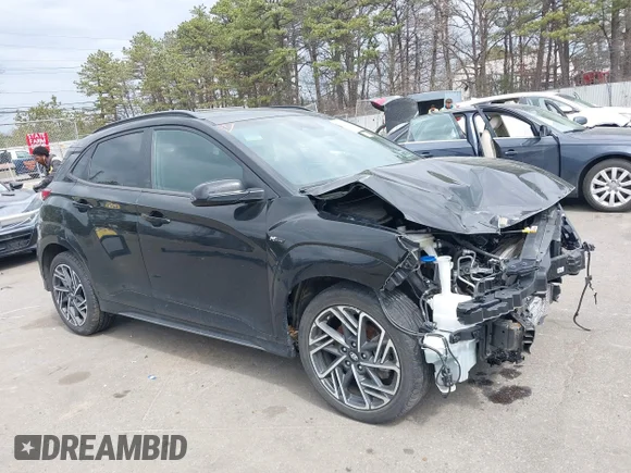 ✅ 2022 Hyundai Kona N Line • VIN: KM8K3CA38NU832501 • Lot: 44764164. Wystawiony na IAAI z przebiegiem 25 279 mil. Bezpłatny archiwum sprzedaży aukcyjnych z USA i szczegółowy raport historii pojazdu na DreamBid. Zdjęcie 1.
