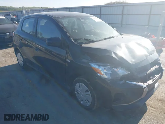 ✅ 2023 Mitsubishi Mirage ES • VIN: ML32AUHJ4PH005923 • Лот: 42243160. Опубліковано раніше на IAAI з пробігом 28 127 миль. Безкоштовний доступ до архіву аукціонних продажів зі США та докладний звіт про історію автомобіля на DreamBid. Зображення 1.