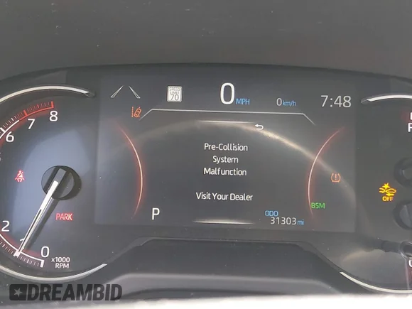 ✅ 2025 Toyota RAV4 XLE • VIN: 2T3W1RFV1SW383833 • Lot: 45383121. Listed on IAAI with 31,303 mi. Free auction sales archive from the USA and detailed vehicle history report at DreamBid. Image 7.