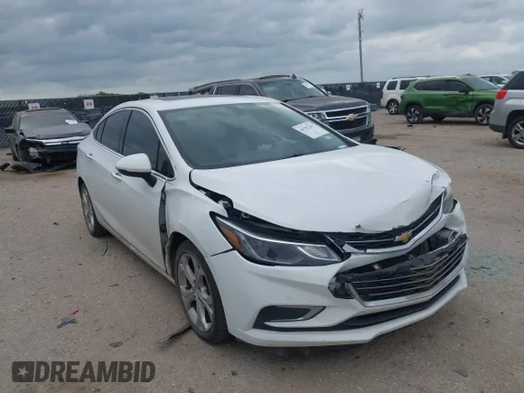 ✅ 2017 Chevrolet Cruze Premier • VIN: 1G1BF5SM7H7137176 • Lot: 44787261. Listed on IAAI with 135,061 mi. Free auction sales archive from the USA and detailed vehicle history report at DreamBid. Image 1.