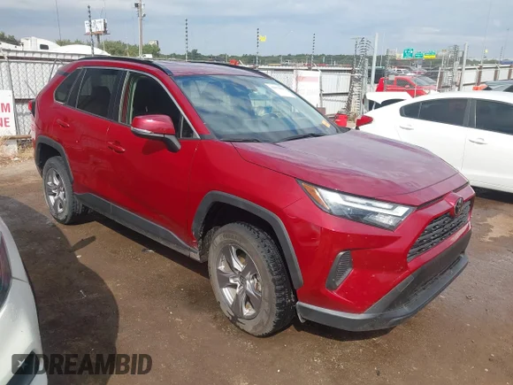 ✅ 2022 Toyota RAV4 XLE • VIN: JTMW1RFV5ND091314 • Lot: 43379033. Listed on IAAI with 62,423 mi. Free auction sales archive from the USA and detailed vehicle history report at DreamBid. Image 1.