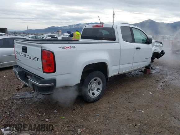 ✅ 2021 Chevrolet Colorado 4WD Work Truck • VIN: 1GCHTBEN2M1141579 • Lot: 41056743. Wystawiony na IAAI z przebiegiem 74 630 mil. Bezpłatny archiwum sprzedaży aukcyjnych z USA i szczegółowy raport historii pojazdu na DreamBid. Zdjęcie 4.