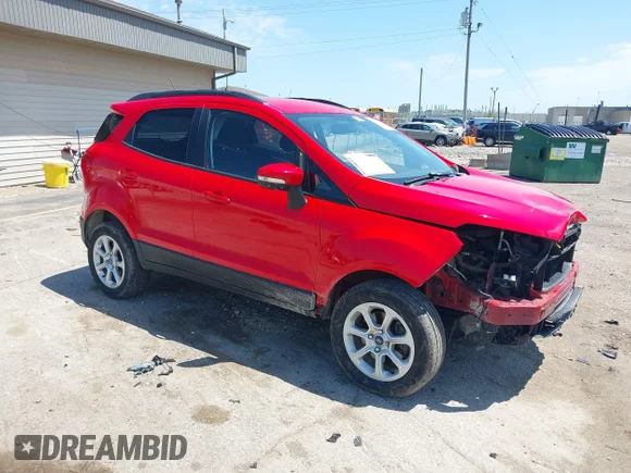 ✅ 2020 Ford EcoSport SE • VIN: MAJ6S3GL2LC375905 • Лот: 45225681. Опубликован ранее на IAAI с пробегом 104 709 миль. Бесплатный доступ к архиву аукционных продаж из США и подробный отчёт об истории автомобиля на DreamBid. Изображение 1.