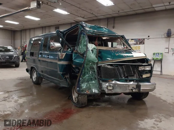 ✅ 1995 Chevrolet Chevy Van • VIN: 1GBEG25KXSF140228 • Lot: 43525170. Listed on IAAI with 121,403 mi. Free auction sales archive from the USA and detailed vehicle history report at DreamBid. Image 1.