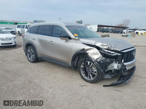✅ 2022 Infiniti QX60 Luxe • VIN: 5N1DL1FR0NC330579 • Лот: 44317786. Опубликован ранее на IAAI с пробегом 35 398 миль. Бесплатный доступ к архиву аукционных продаж из США и подробный отчёт об истории автомобиля на DreamBid. Изображение 1.