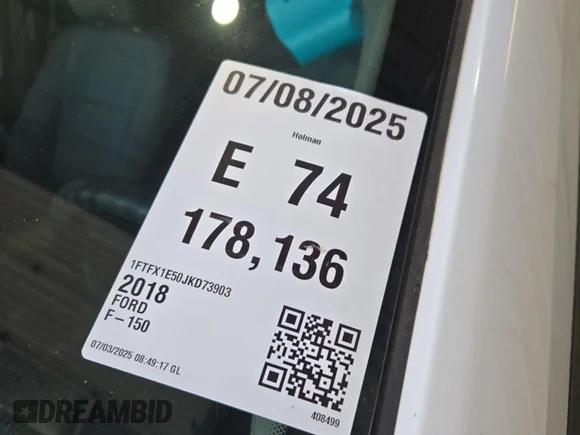 ✅ 2018 Ford F-150 XL • VIN: 1FTFX1E50JKD73903 • Lot: 42663576. Wystawiony na IAAI z przebiegiem 178 136 mil. Bezpłatny archiwum sprzedaży aukcyjnych z USA i szczegółowy raport historii pojazdu na DreamBid. Zdjęcie 29.