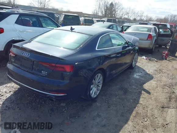 ✅ 2018 Audi A5 Premium Plus • VIN: WAUPNAF5XJA062197 • Lot: 41855575. Wystawiony na IAAI z przebiegiem 72 043 mil. Bezpłatny archiwum sprzedaży aukcyjnych z USA i szczegółowy raport historii pojazdu na DreamBid. Zdjęcie 4.