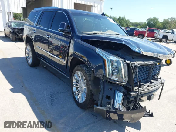 ✅ 2018 Cadillac Escalade Platinum • VIN: 1GYS3DKJ0JR213261 • Lot: 42038169. Listed on IAAI with 70,795 mi. Free auction sales archive from the USA and detailed vehicle history report at DreamBid. Image 1.
