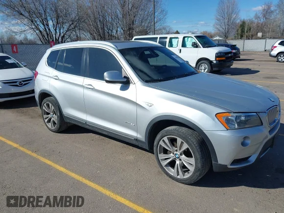 ✅ 2012 BMW X3 35i • VIN: 5UXWX7C53CL975132 • Lot: 44562249. Listed on IAAI with 151,187 mi. Free auction sales archive from the USA and detailed vehicle history report at DreamBid. Image 1.
