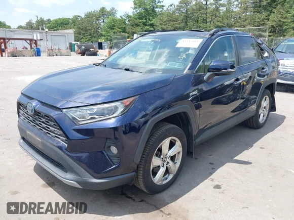 ✅ 2019 Toyota RAV4 Hybrid Limited • VIN: 2T3DWRFV7KW017299 • Лот: 45345848. Опубликован ранее на IAAI с пробегом 55 729 миль. Бесплатный доступ к архиву аукционных продаж из США и подробный отчёт об истории автомобиля на DreamBid. Изображение 2.