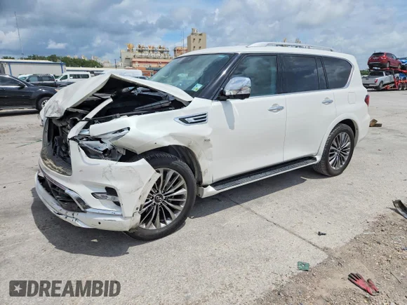 ✅ 2018 Infiniti QX80 • VIN: JN8AZ2NF1J9662688 • Лот: 54294946. Опубліковано раніше на Copart з пробігом 103 549 миль. Безкоштовний доступ до архіву аукціонних продажів зі США та докладний звіт про історію автомобіля на DreamBid. Зображення 1.