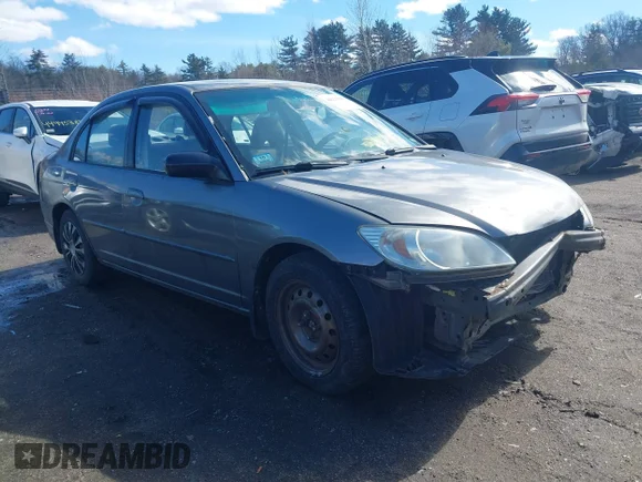 ✅ 2005 Honda Civic LX • VIN: 2HGES15525H538973 • Lot: 44621098. Wystawiony na IAAI z przebiegiem 234 717 mil. Bezpłatny archiwum sprzedaży aukcyjnych z USA i szczegółowy raport historii pojazdu na DreamBid. Zdjęcie 1.