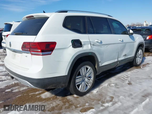 ✅ 2019 Volkswagen Atlas SE • VIN: 1V2WR2CA9KC568005 • Lot: 44272782. Listed on IAAI with 50,028 mi. Free auction sales archive from the USA and detailed vehicle history report at DreamBid. Image 4.