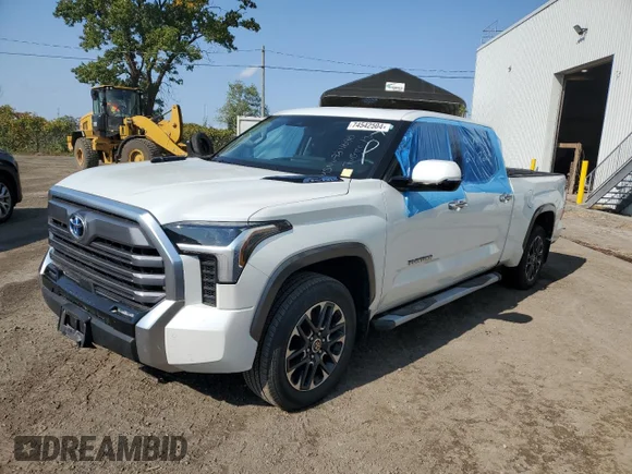 ✅ 2023 Toyota Tundra Limited Hybrid • VIN: 5TFJC5EC6PX003594 • Lot: 74542504. Wystawiony na Copart z przebiegiem 18 168 mil. Bezpłatny archiwum sprzedaży aukcyjnych z USA i szczegółowy raport historii pojazdu na DreamBid. Zdjęcie 1.