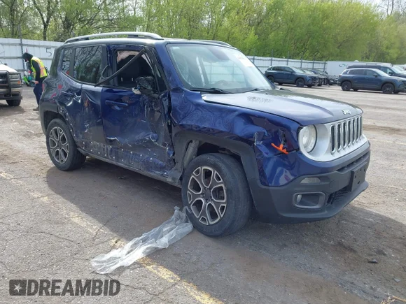 ✅ 2016 Jeep Renegade Limited • VIN: ZACCJBDT9GPD17337 • Lot: 44954923. Wystawiony na IAAI z przebiegiem 97 391 mil. Bezpłatny archiwum sprzedaży aukcyjnych z USA i szczegółowy raport historii pojazdu na DreamBid. Zdjęcie 1.