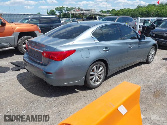 ✅ 2014 Infiniti Q50 Premium • VIN: JN1BV7AR1EM706039 • Lot: 42318470. Listed on IAAI with 233,843 mi. Free auction sales archive from the USA and detailed vehicle history report at DreamBid. Image 4.
