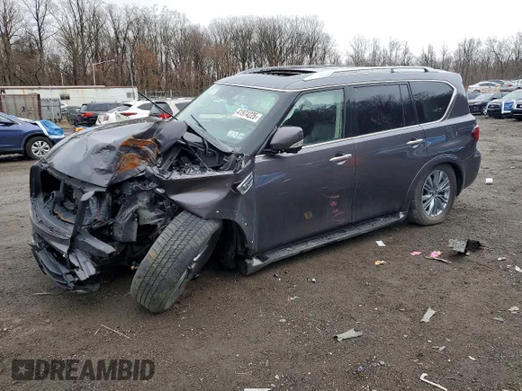 ✅ 2024 Infiniti QX80 Luxe • VIN: JN8AZ2AE2R9327710 • Лот: 41974226. Опубликован ранее на Copart с пробегом 63 414 миль. Бесплатный доступ к архиву аукционных продаж из США и подробный отчёт об истории автомобиля на DreamBid. Изображение 1.