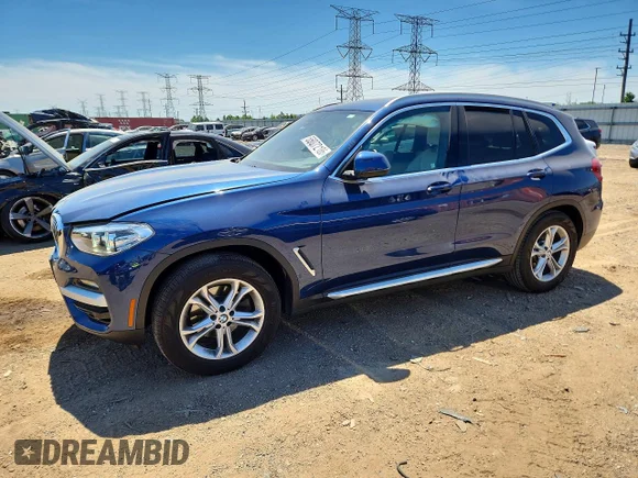 ✅ 2021 BMW X3 xDrive30i • VIN: 5UXTY5C02M9E87106 • Lot: 55072186. Wystawiony na Copart z przebiegiem 42 143 mil. Bezpłatny archiwum sprzedaży aukcyjnych z USA i szczegółowy raport historii pojazdu na DreamBid. Zdjęcie 1.