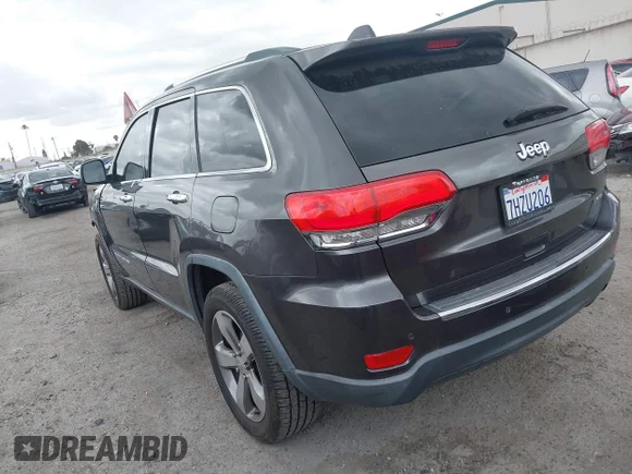 ✅ 2015 Jeep Grand Cherokee Limited • VIN: 1C4RJEBG1FC634971 • Lot: 45184188. Listed on IAAI with 161,986 mi. Free auction sales archive from the USA and detailed vehicle history report at DreamBid. Image 3.