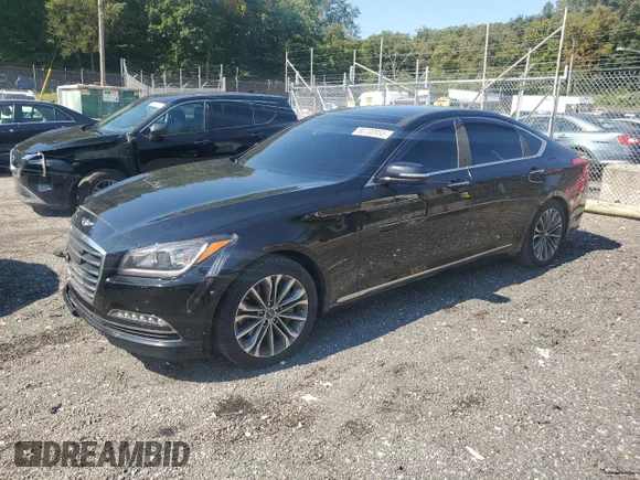 ✅ 2017 Genesis G80 3.8L • VIN: KMHGN4JE9HU177051 • Lot: 80700955. Listed on Copart with 114,197 mi. Free auction sales archive from the USA and detailed vehicle history report at DreamBid. Image 1.