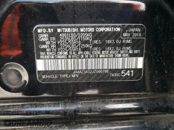 ✅ 2018 Mitsubishi Outlander ES • VIN: JA4AZ3A32JZ066786 • Lot: 58513543. Wystawiony na Copart z przebiegiem 61 061 mil. Bezpłatny archiwum sprzedaży aukcyjnych z USA i szczegółowy raport historii pojazdu na DreamBid. Zdjęcie 15.