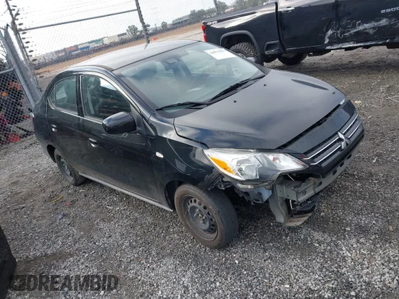 ✅ 2022 Mitsubishi Mirage ES • VIN: ML32FUFJ8NHF03613 • Лот: 44079431. Опубліковано раніше на IAAI з пробігом 55 000 миль. Безкоштовний доступ до архіву аукціонних продажів зі США та докладний звіт про історію автомобіля на DreamBid. Зображення 1.