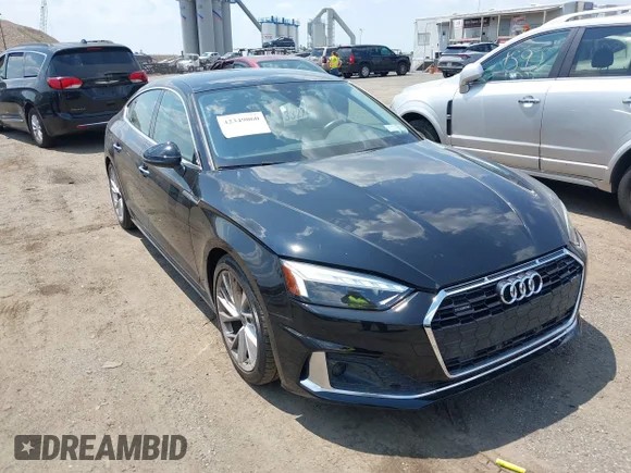 ✅ 2023 Audi A5 Sportback Premium • VIN: WAUABCF56PA027224 • Lot: 42349060. Listed on IAAI with 20,730 mi. Free auction sales archive from the USA and detailed vehicle history report at DreamBid. Image 1.