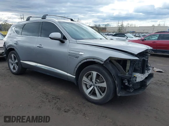 ✅ 2023 Genesis GV80 • VIN: KMUHCESC1PU140766 • Лот: 42001879. Опубліковано раніше на IAAI з пробігом 67 050 миль. Безкоштовний доступ до архіву аукціонних продажів зі США та докладний звіт про історію автомобіля на DreamBid. Зображення 1.