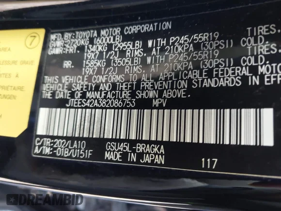 ✅ 2008 Toyota Highlander Limited • VIN: JTEES42A382086753 • Лот: 45209686. Опубліковано раніше на IAAI з пробігом Не вказано. Безкоштовний доступ до архіву аукціонних продажів зі США та докладний звіт про історію автомобіля на DreamBid. Зображення 9.