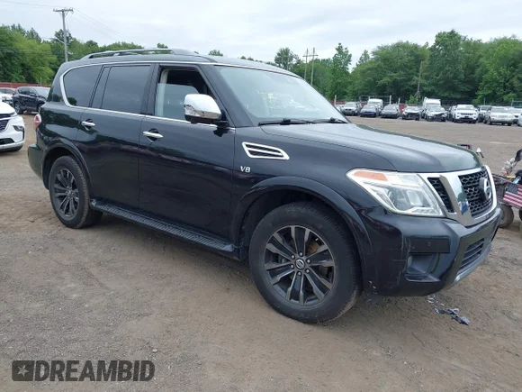 ✅ 2019 Nissan Armada SL • VIN: JN8AY2NC6K9580921 • Лот: 42611750. Опубликован ранее на IAAI с пробегом 106 441 миль. Бесплатный доступ к архиву аукционных продаж из США и подробный отчёт об истории автомобиля на DreamBid. Изображение 1.
