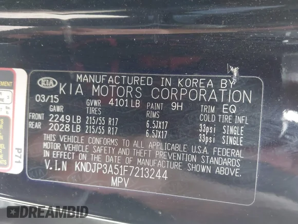 ✅ 2015 Kia Soul + • VIN: KNDJP3A51F7213244 • Lot: 45282017. Wystawiony na IAAI z przebiegiem 163 591 mil. Bezpłatny archiwum sprzedaży aukcyjnych z USA i szczegółowy raport historii pojazdu na DreamBid. Zdjęcie 9.