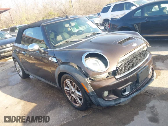 ✅ 2011 MINI Convertible S • VIN: WMWZP3C53BT249516 • Lot: 43975587. Listed on IAAI with 89,339 mi. Free auction sales archive from the USA and detailed vehicle history report at DreamBid. Image 1.