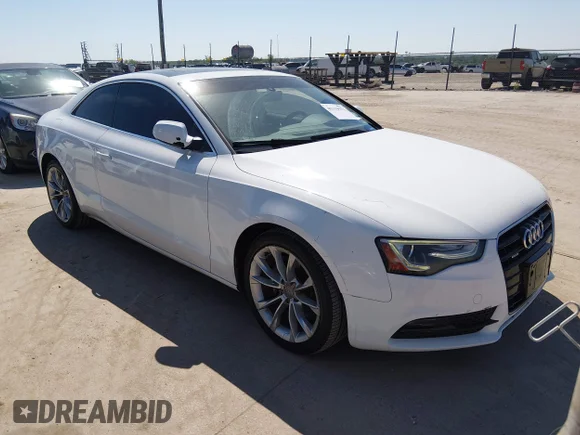 ✅ 2013 Audi A5 Premium Plus • VIN: WAULFAFR0DA052832 • Lot: 45119571. Wystawiony na IAAI z przebiegiem 150 809 mil. Bezpłatny archiwum sprzedaży aukcyjnych z USA i szczegółowy raport historii pojazdu na DreamBid. Zdjęcie 1.