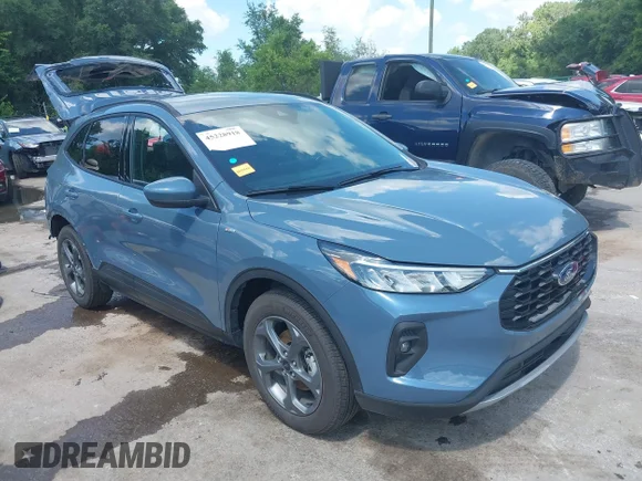 ✅ 2025 Ford Escape ST-Line Select • VIN: 1FMCU9NA8SUA28823 • Lot: 45228918. Listed on IAAI with 10,044 mi. Free auction sales archive from the USA and detailed vehicle history report at DreamBid. Image 1.