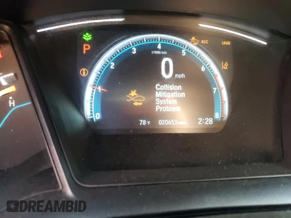 ✅ 2020 Honda Civic LX • VIN: SHHFK7H35LU421115 • Lot: 38974782. Wystawiony na Copart z przebiegiem 20 653 mil. Bezpłatny archiwum sprzedaży aukcyjnych z USA i szczegółowy raport historii pojazdu na DreamBid. Zdjęcie 8.