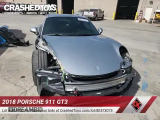 ✅ 2018 Porsche 911 GT3 • VIN: WP0AC2A97JS176344 • Лот: 80573075. Опубликован ранее на Copart с пробегом 29 020 миль. Бесплатный доступ к архиву аукционных продаж из США и подробный отчёт об истории автомобиля на DreamBid. Изображение 17.
