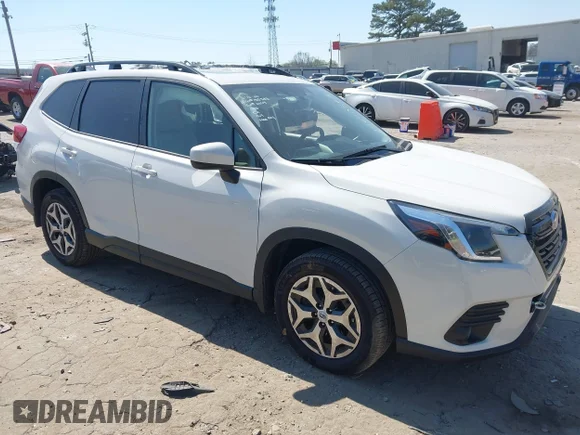 ✅ 2022 Subaru Forester Premium • VIN: JF2SKADC0NH432644 • Lot: 44640563. Listed on IAAI with 53,132 mi. Free auction sales archive from the USA and detailed vehicle history report at DreamBid. Image 1.