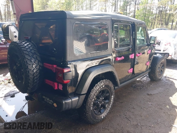 ✅ 2021 Jeep Wrangler Unlimited Sport S • VIN: 1C4HJXDG7MW714968 • Lot: 41983752. Wystawiony na IAAI z przebiegiem 50 980 mil. Bezpłatny archiwum sprzedaży aukcyjnych z USA i szczegółowy raport historii pojazdu na DreamBid. Zdjęcie 4.