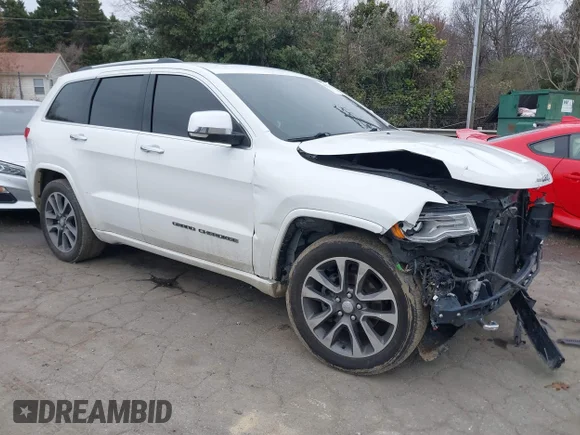 ✅ 2018 Jeep Grand Cherokee Overland • VIN: 1C4RJFCG7JC355649 • Lot: 44506396. Listed on IAAI with 146,136 mi. Free auction sales archive from the USA and detailed vehicle history report at DreamBid. Image 1.
