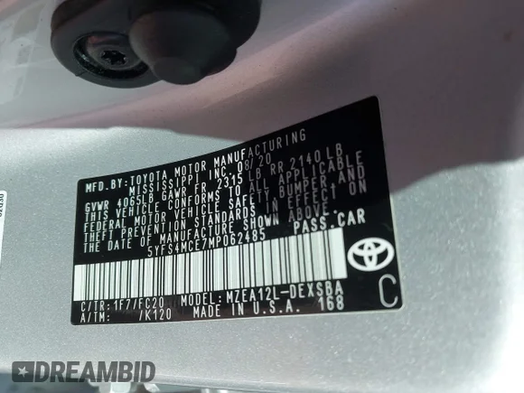 ✅ 2021 Toyota Corolla Apex SE • VIN: 5YFS4MCE7MP062485 • Лот: 44194674. Опубліковано раніше на IAAI з пробігом 56 952 миль. Безкоштовний доступ до архіву аукціонних продажів зі США та докладний звіт про історію автомобіля на DreamBid. Зображення 9.