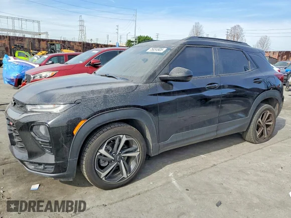 ✅ 2021 Chevrolet TrailBlazer RS • VIN: KL79MTSL9MB162317 • Лот: 75034905. Опубликован ранее на Copart с пробегом 33 277 миль. Бесплатный доступ к архиву аукционных продаж из США и подробный отчёт об истории автомобиля на DreamBid. Изображение 1.